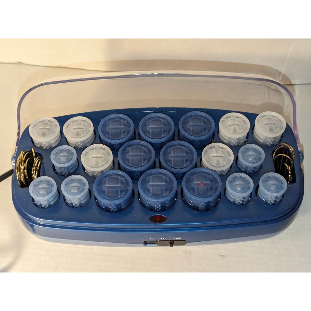 Vintage Conair Fast Heat Plastic Hot Air Rollers Curlers Model HS21 20 Pc Clips - Picture 2 of 6